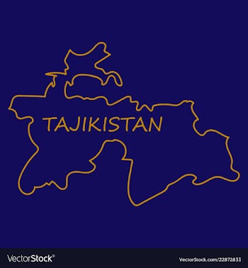 Tajikistan map vector image