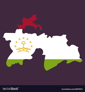 Tajikistan map vector image