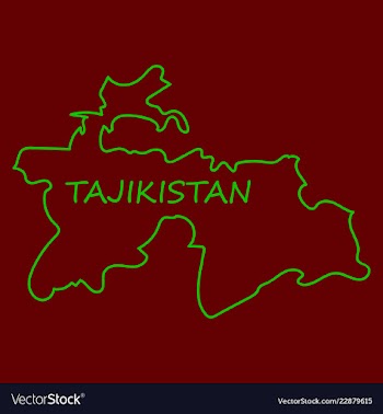 Tajikistan map vector image