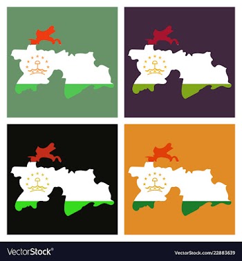 Tajikistan map vector image