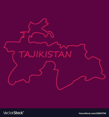 Tajikistan map vector image