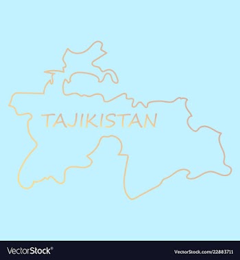 Tajikistan map vector image