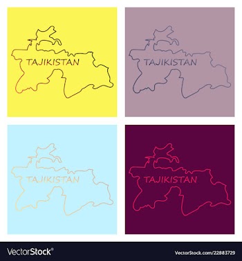 Tajikistan map vector image