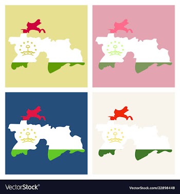 Tajikistan map vector image