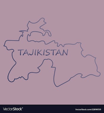 Tajikistan map vector image