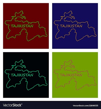 Tajikistan map vector image
