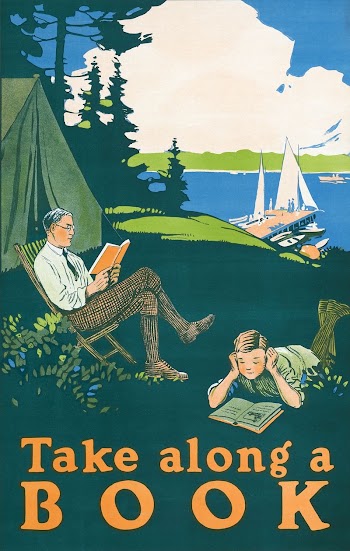 Take along a book (1910) | Free Photo Illustration - rawpixel