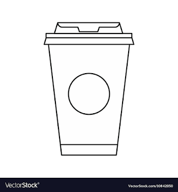 Take away coffee cup icon outline style Royalty Free Vector