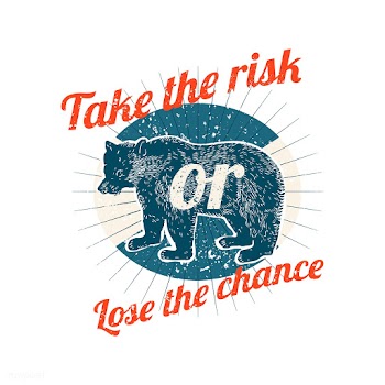 Take risks badge illustration | Free stock vector - 562948