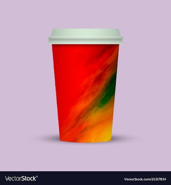 Takeaway watercolor coffee cup vector image