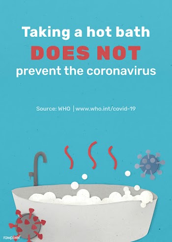 Taking a hot bath does not prevent the coronavirus paper craft social .. | Free  illustration - 2321616