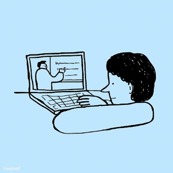 Taking online class during coronavirus pandemic elmenet vector | Free  vector - 2307400