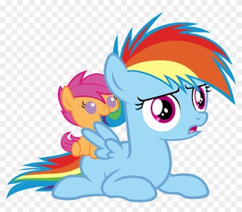 Tale Of A Pony Tailing On Another Pony's Ponytail By - My Little Pony Baby Rainbow Dash