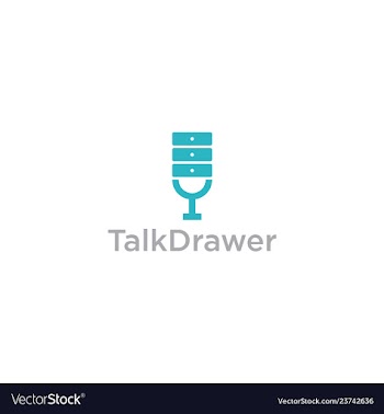 Talk drawer logo template vector image