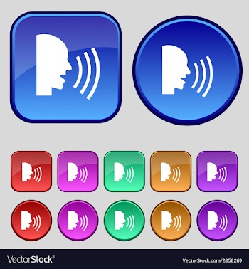 Talking Flat modern web icon Set colour button vector image