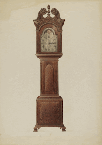 Tall Clock (c. 1937) by Frank | Free Photo - rawpixel