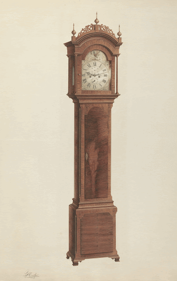 Tall Clock (ca. 1938) by Ferdinand | Free Photo - rawpixel