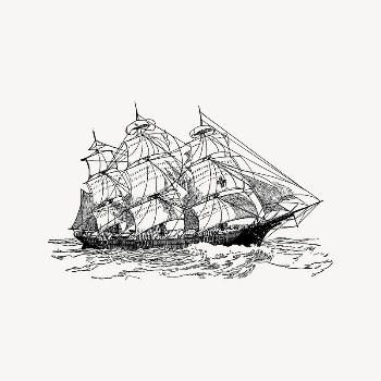Tall ship clipart, vintage illustration | Free Vector Illustration - rawpixel