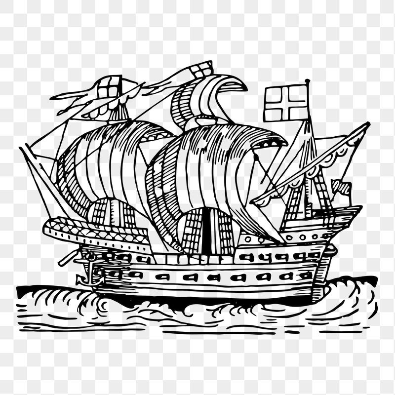 Tall ship png sticker illustration, | Free PNG - rawpixel