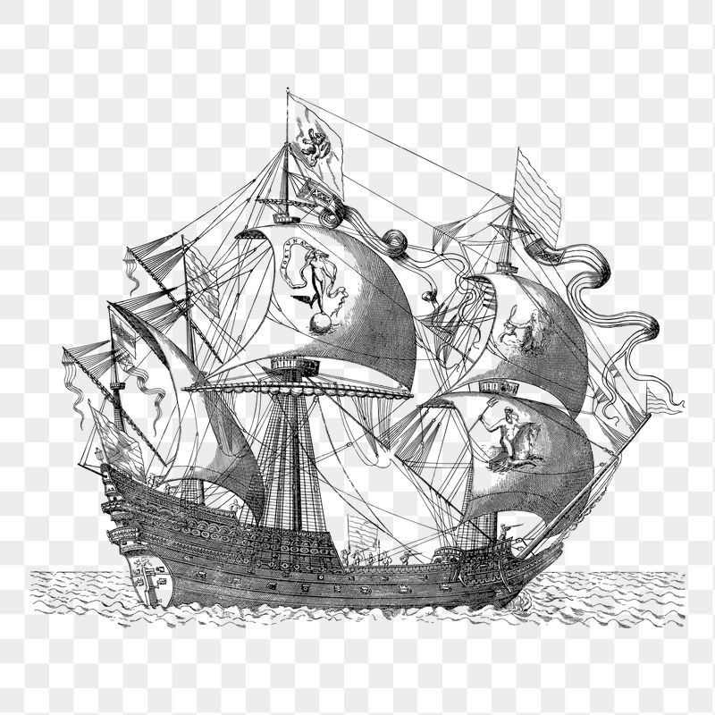 Tall ship png sticker illustration, | Free PNG - rawpixel