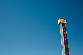 Tall Sign Stood Up Toward The Sky