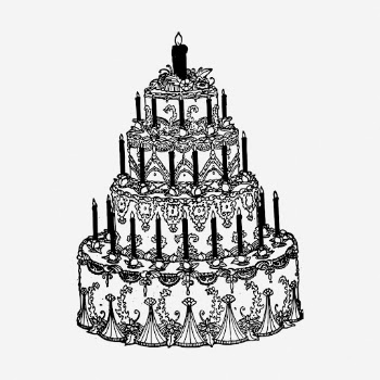 Tall wedding cake hand drawn | Free Photo - rawpixel