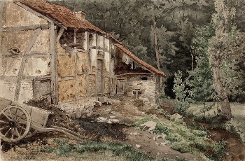Talo metsässä, 1856, Werner Holmberg | Free Photo - rawpixel