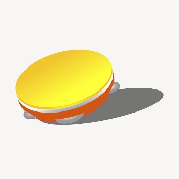 Tambourine sticker, musical instrument illustration | Free PSD - rawpixel