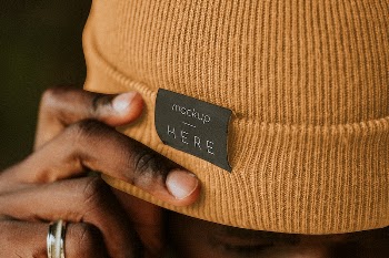 Tan brown woolen hat mockup | Free PSD Mockup - rawpixel