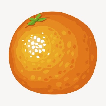 Tangerine collage element, fruit illustration | Free PSD - rawpixel