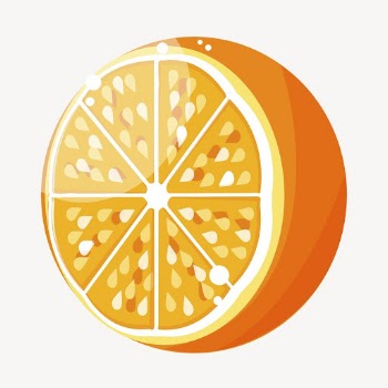 Tangerine fruit clipart, collage element | Free PSD - rawpixel