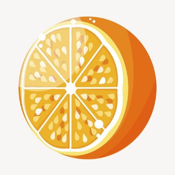 Tangerine fruit clipart, illustration vector. | Free Vector - rawpixel