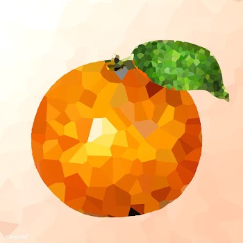 Tangerine orange crystallized style illustration | Free  illustration - 2341170
