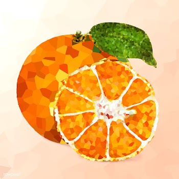 Tangerine oranges crystallized style illustration | Free  illustration - 2347325