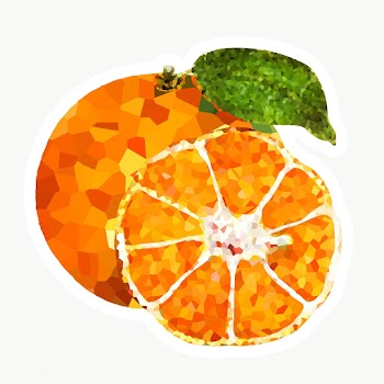 Tangerine oranges crystallized style sticker overlay | Free  transparent png - 2347324