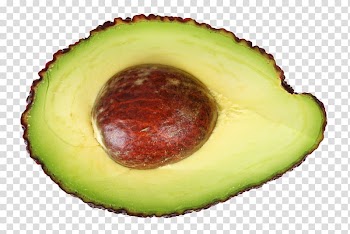 Tangerine Raw foodism Avocado Fruit, Avocado Half transparent background PNG clipart