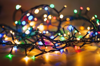 Tangled Christmas lights