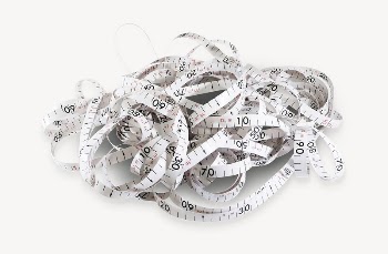 Tangled measuring tape collage element, | Free PSD - rawpixel
