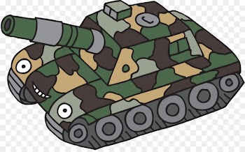 Tank Cartoon Military Illustration - Camouflage tank 