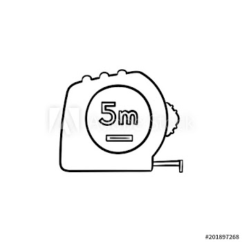 Tape measure hand drawn outline doodle icon
