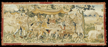 Tapestry panel, showing a hunting | Free Photo - rawpixel