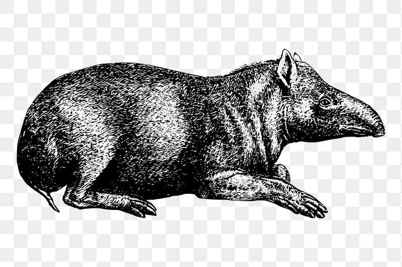 Tapir png sticker illustration, transparent | Free PNG - rawpixel