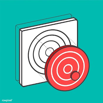 Target dartboard digital creative graphic | Free stock vector - 24285