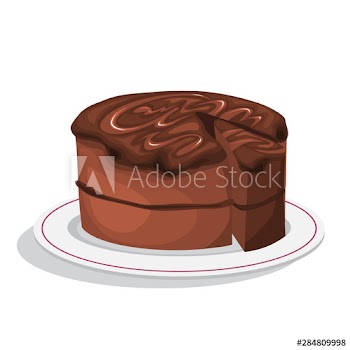 Tasty cake on the plate