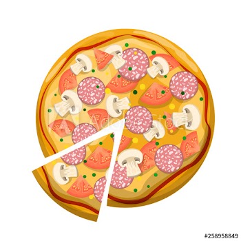 Tasty delicious pizza slice