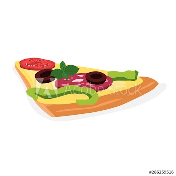 Tasty delicious pizza slice
