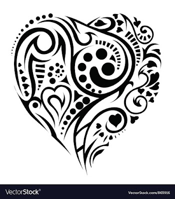 Tatoo heart vector image