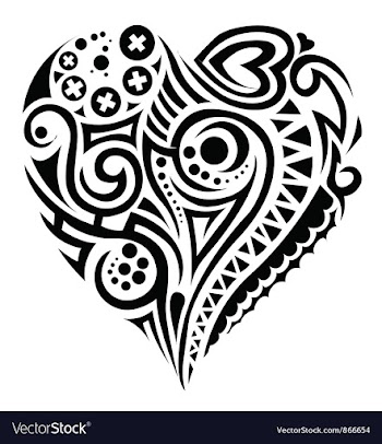 Tatoo heart vector image
