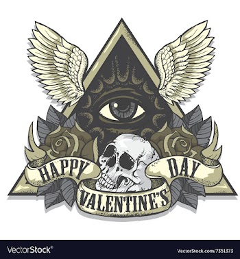Tattoo art on the theme of Valentines Day vector image