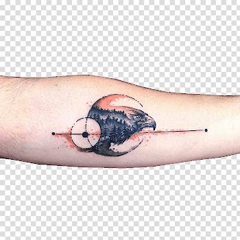 Tattoo artist Black-and-gray Body piercing Watercolor painting, Handsome tattoo on his arm transparent background PNG clipart